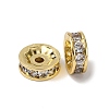 Brass Micro Pave Cubic Zirconia Beads KK-A270-02B-G-2