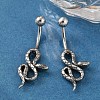 Snake 316 Surgical Stainless Steel Belly Button Rings EJEW-G416-18C-AS-3