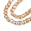 Electroplate Transparent Glass Beads Strands EGLA-N002-13-B04-3