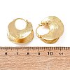Textured Moon Brass Hoop Earrings EJEW-D346-10G-5