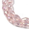 Transparent Electroplate Glass Beads Strands EGLA-N013-T10mm-B18-3