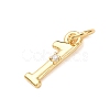 Brass Micro Pave Cubic Zirconia Pendants KK-D019-28G-01-2