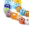 Handmade Millefiori Glass Bead Strands X-LAMP-J035-4mm-02-2