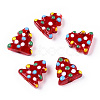 Christmas Theme Handmade Lampwork Bumpy Beads LAMP-G142-06-M-2