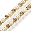 Brass Rhinestone Strass Chains CHC-N017-001A-A18-2