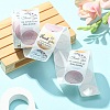 3 Patterns Round Dot Thank You Paper Self-Adhesive Gift Sticker Rolls STIC-YW0001-01-5