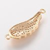 Brass Micro Pave Cubic Zirconia Links X-ZIRC-K061-88G-3
