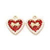 Alloy Rhinestone Pendants ALRI-E006-02LG-3