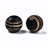 Painted Natural Wood Beads WOOD-T021-54A-M-3