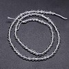 Faceted Round Natural Quartz Crystal Beads Strands G-L411-30-4mm-2