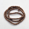 Electroplate Non-magnetic Synthetic Hematite Beads Strands X-G-J208B-05-2