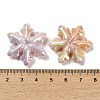 Christmas Theme UV Plating Opaque Rainbow Iridescent Acrylic Beads SACR-R001-08A-4