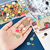 6 Sets 6 Colors Alloy Enamel Pendants Decoration HJEW-PH0001-66-3
