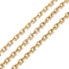 Ion Plating(IP) 304 Stainless Steel Faceted Cable Chains CHS-G027-03G-1