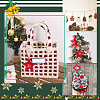 6Pcs 3 Colors Star with Snowflake Felt Fabric Pendant Decoration HJEW-CP0001-09-6