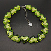 Valentine's Day Acrylic Bead in Bead Heart Beaded Necklaces with Alloy End Chains FS-WG4CF83-06-1