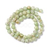 Assembled Synthetic Green Fluorite and Selenite Beads Strands G-K317-A16-4