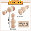 Unpainted Wooden Finials and Spindles for Crafts WOOD-WH0124-32-2