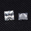 Clear Grade A Square Shaped Cubic Zirconia Pointed Back Cabochons X-ZIRC-M004-3x3mm-007-2