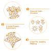 20Pcs 5 Style Brass Micro Pave Clear Cubic Zirconia Cabochons KK-DC0003-25-5