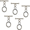 5Pcs 925 Sterling Silver Toggle Clasps STER-CA0001-09-1