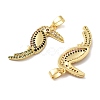 Brass Micro Pave Cubic Zirconia Pendants KK-M325-17B-G-2