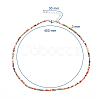 Faceted Glass Beaded Necklaces NJEW-JN02553-5