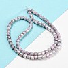 Electroplate Glass Beads Strand GLAA-G088-03-01-3