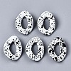 Spray Painted CCB Plastic Linking Rings CCB-Q091-018A-1