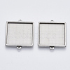 Non-Tarnish 304 Stainless Steel Cabochon Connector Settings STAS-R101-05B-1