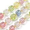 Synthetic Colored Topaz Crystal Beads Strands G-Q010-A14-01-1