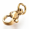 Ion Plating(IP) 304 Stainless Steel Lobster Claw Clasps STAS-G240-01B-G-4