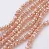 Electroplate Glass Beads Strands EGLA-D020-6x4mm-76-1