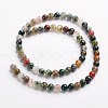 Round Natural Indian Agate Gemstone Bead Strands G-J333-07-6mm-2