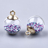 Glass Ball Pendants GLAA-T003-03A-2