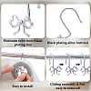 12Pcs Iron with Zinc Alloy Shower Curtain Hook FIND-SP0005-76P-6