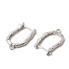 Bamboo Brass Hoop Earring Findings KK-A289-06P-2