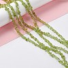 Natural Peridot Chip Beads Strands G-G905-09-2