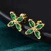 304 Stainless Steel Stud Earrings EJEW-C135-01G-02-3