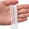Synthetic White Agate Beads Strands G-D419-4mm-01-4