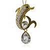 Alloy Rhinestone Big Pendants TIBE-M001-140AG-1