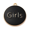 Alloy Enamel Pendants ENAM-M009-02C-02G-1