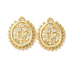 Brass Micro Pave Cubic Zirconia Pendants KK-A295-10G-1