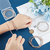 20Pcs 2 Colors Stainless Steel Satellite Chains Stretch Bracelets Set for Women BJEW-UN0001-35-2