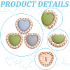 15Pcs 3 Colors Alloy Shank Buttons BUTT-GF0003-43-6