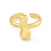 Brass Letter Open Cuff Rings for Women RJEW-G313-01I-G-2