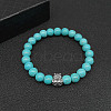 Synthetic Turquoise Stretch Bracelets for Women Men IS4293-4-1