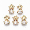 Brass Glass Rhinestone Pendants GLAA-S179-30A-RS-1