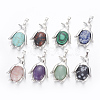 Natural & Synthetic Mixed Stone Pendants G-L512-A-1