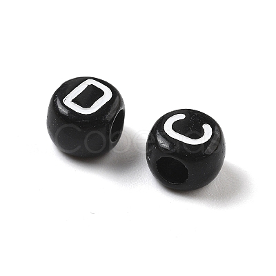 Opaque Acrylic Beads OACR-D282-01B-1